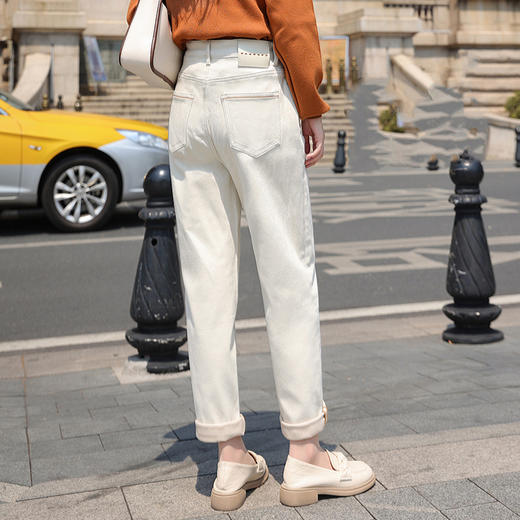 梨型身材救星【加绒老爹裤】显瘦哈伦裤百搭植绒牛仔裤H224060258 商品图7