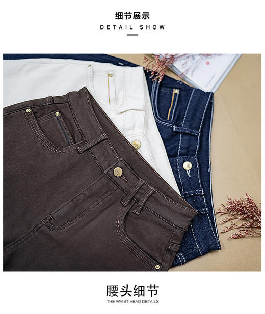 梨型身材救星【加绒老爹裤】显瘦哈伦裤百搭植绒牛仔裤H224060258 商品图5
