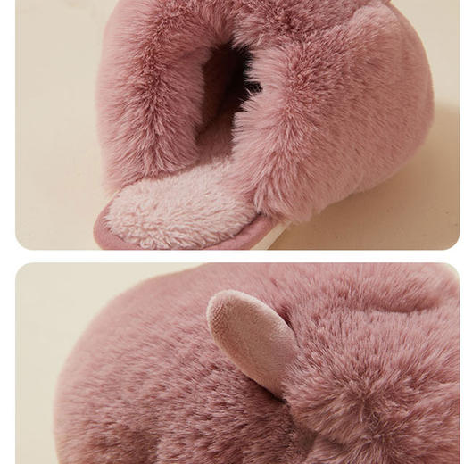 【多样屋专柜】多样屋猫绒绒拖鞋毛毛棉拖鞋女冬季包跟棉拖室内家居女士面包棉鞋（建议拍大一码） 商品图5