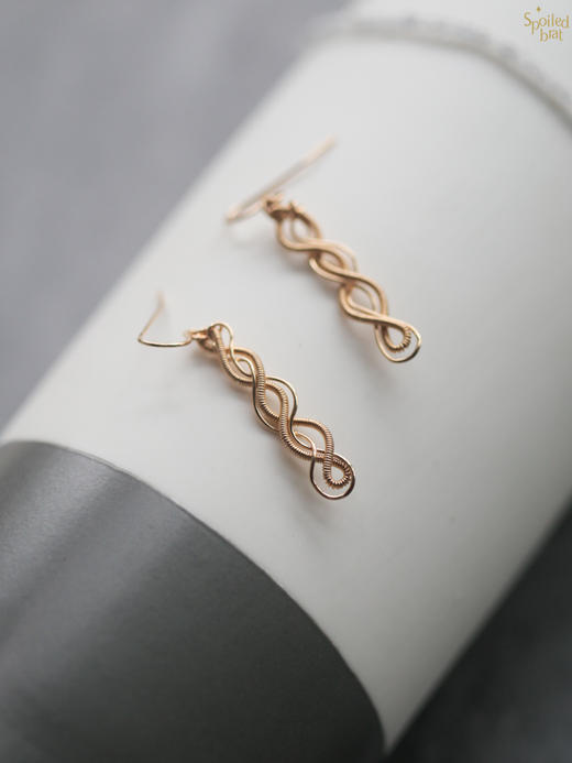 SpoiledBrat Jewelry编织麻花系列 | 注金耳环 商品图5