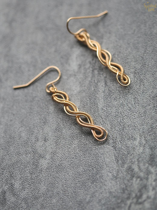 SpoiledBrat Jewelry编织麻花系列 | 注金耳环 商品图4