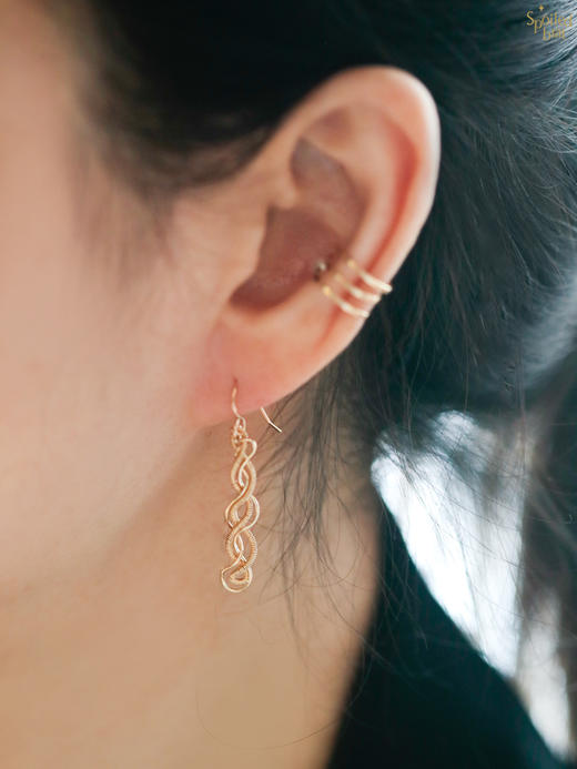 SpoiledBrat Jewelry编织麻花系列 | 注金耳环 商品图6