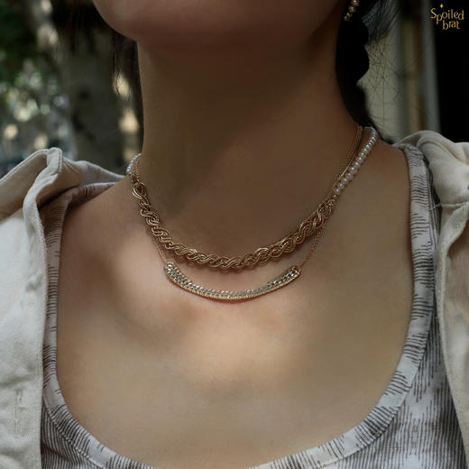 SpoiledBrat Jewelry编织麻花系列 | 珍珠项链 商品图5