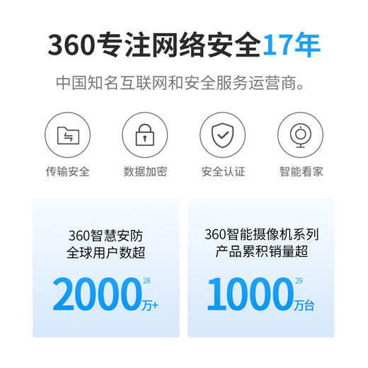 【专属】360 家用监控摄像头智能摄像机 3K云台版500万双频wifi超高清星光微光全彩双向通话母婴看护 云台8Max AI版 商品图4