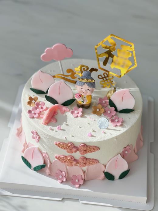 祝寿款 素雅仙桃 · 奶油蛋糕 商品图0