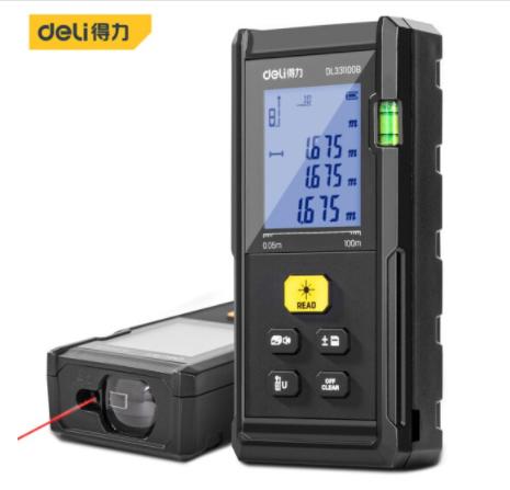 得力激光测距仪40m/100m(黄) 商品图0