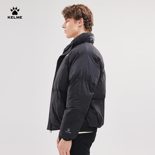 卡尔美 棉服男款冬季2022新款加厚保暖休闲黑色立领外套 商品图3