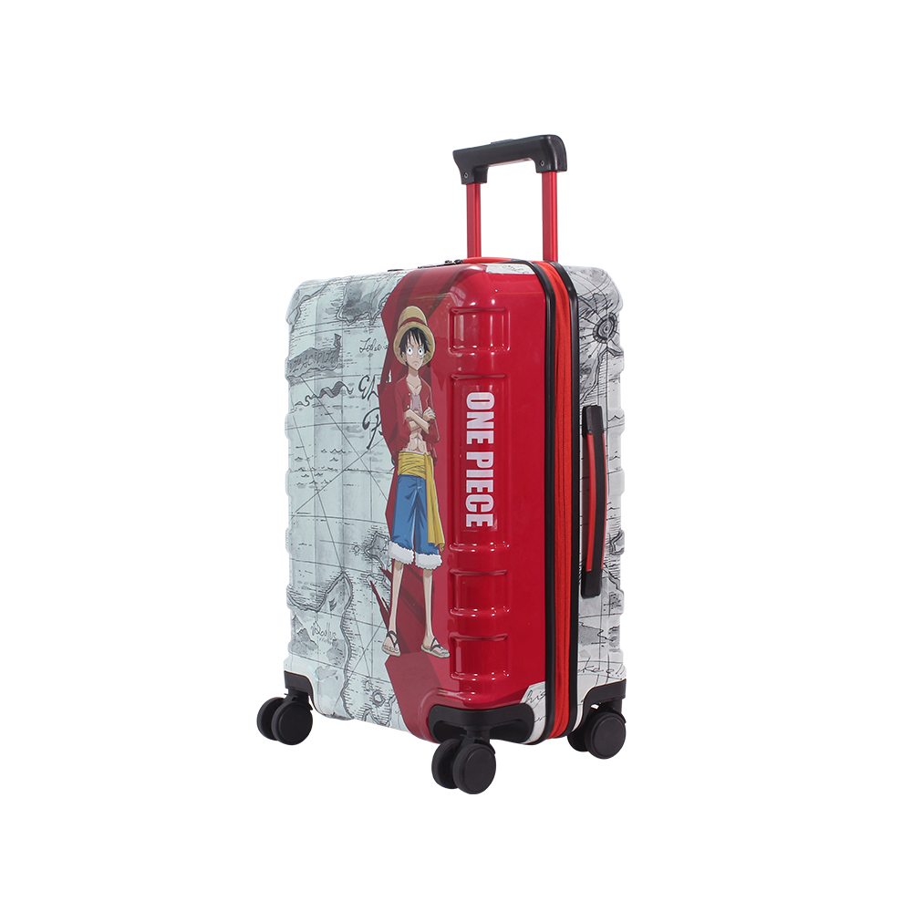ONE PIECE 航海王海贼王正版时尚潮品拉杆箱行李箱密码箱A-9827L红色地图路飞20/24/28