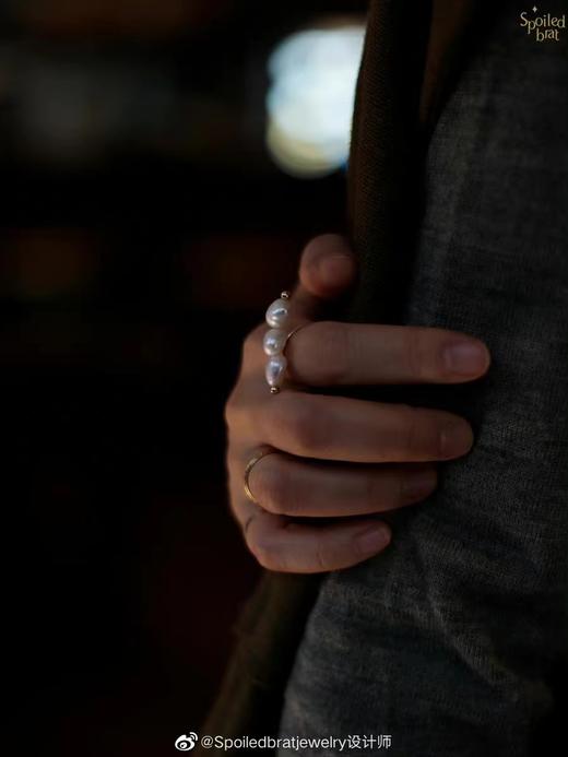SpoiledBrat Jewelry巴洛克珍珠平衡戒指 商品图4