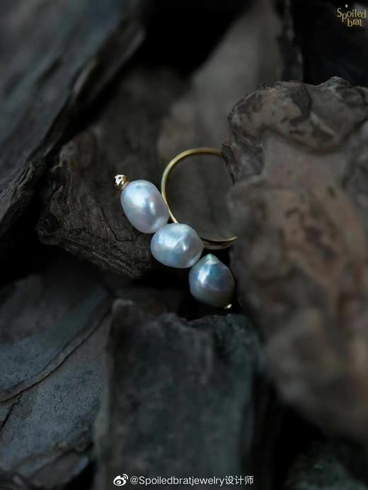 SpoiledBrat Jewelry巴洛克珍珠平衡戒指 商品图0