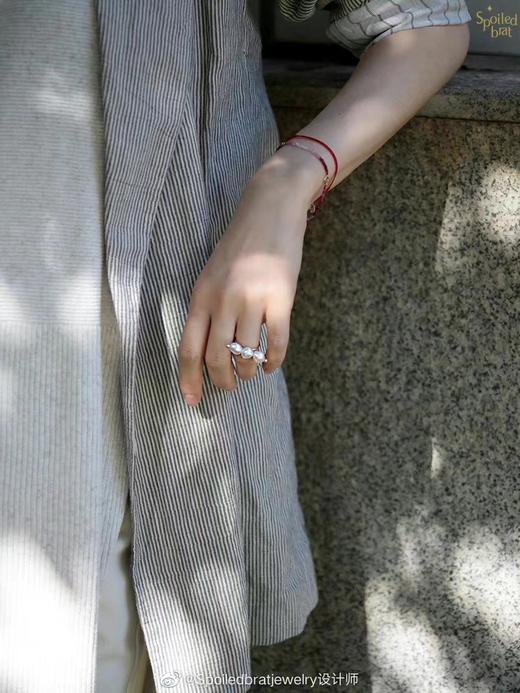 SpoiledBrat Jewelry巴洛克珍珠平衡戒指 商品图1