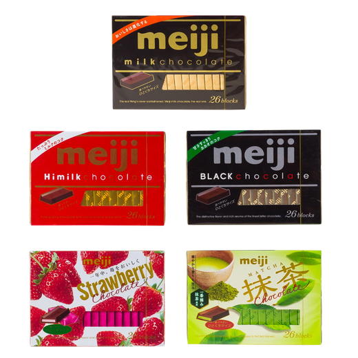 日本明治钢琴巧克力系列 草莓味/抹茶味/黑巧克力味/牛奶味代可可脂巧克力 043383/044229/045096/040270 商品图1