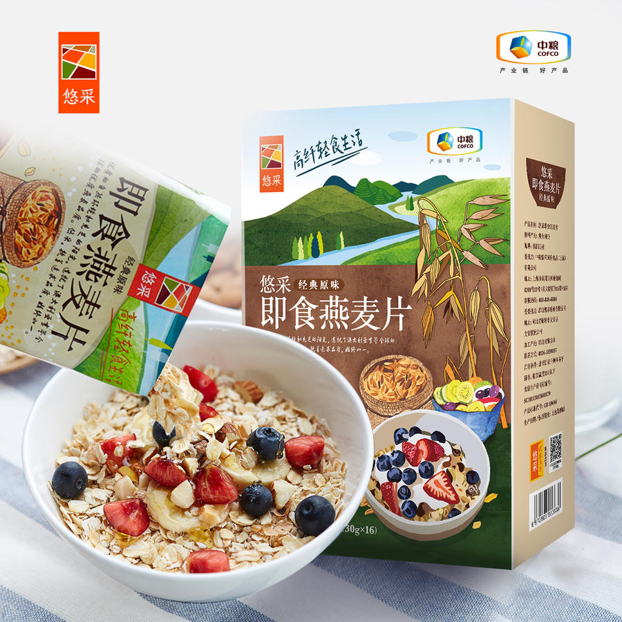 中粮悠采低糖即食燕麦480g（新老包装随机）