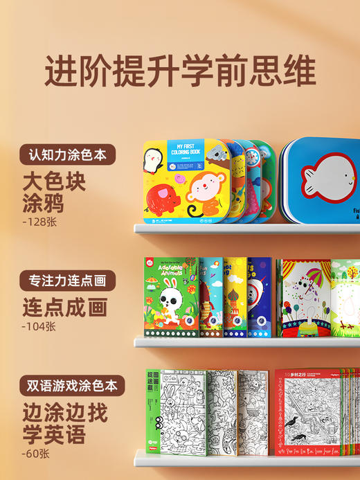 美乐童年儿童涂色本涂鸦填色绘画本 商品图4