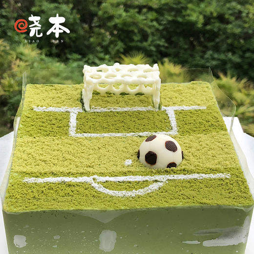 一球成名｜天然抹茶-仿真足球场蛋糕（方形） 商品图1