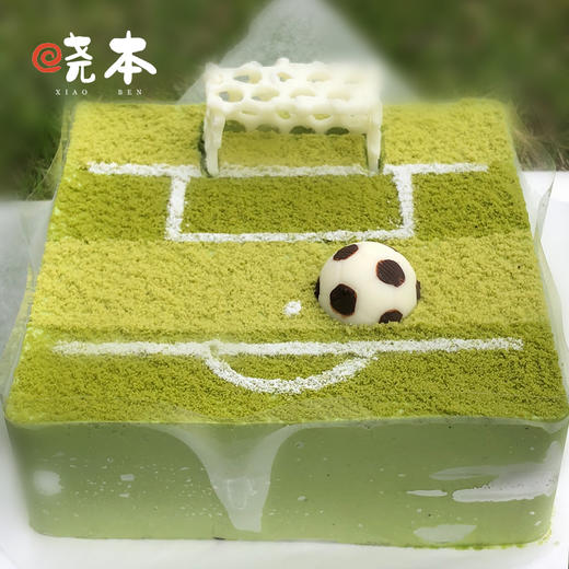 一球成名｜天然抹茶-仿真足球场蛋糕（方形） 商品图3