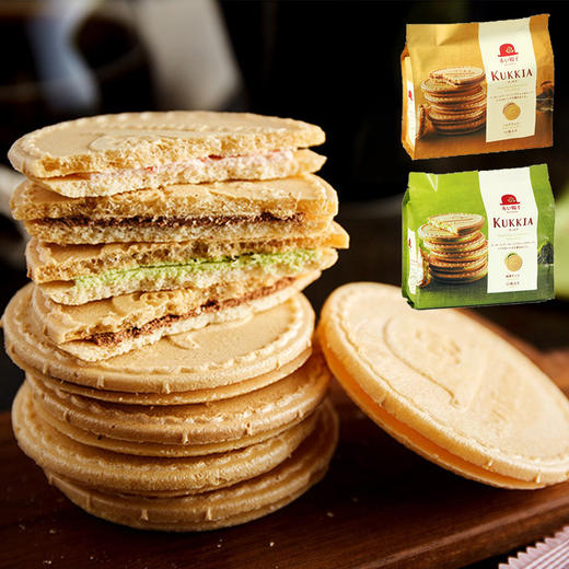 日本红帽子夹心饼干系列93.6g 牛奶巧克力/抹茶巧克力 12枚法式薄饼酥脆 052477/052478 商品图1