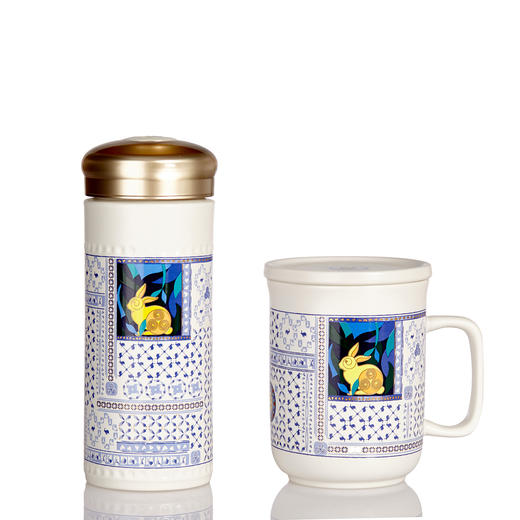 瑞兔献福系列随身杯&马克杯套装  330ml双层/400ml 商品图0