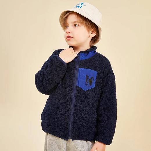 【特价清仓】龙之涵  亲子款儿童口袋狗狗加绒小泰迪上衣 中大童秋冬加厚保暖上衣 婴幼儿A类标准 商品图9