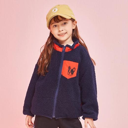 【特价清仓】龙之涵  亲子款儿童口袋狗狗加绒小泰迪上衣 中大童秋冬加厚保暖上衣 婴幼儿A类标准 商品图11