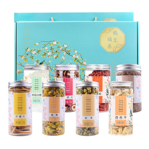 姚朵朵鹊至福来花茶礼盒935克 商品图0