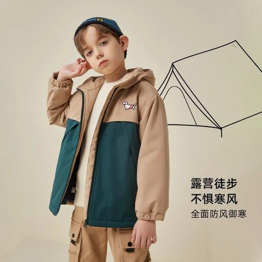 【2025反季抄底清仓】龙之涵 亲子款儿撞色防风保暖冲锋衣棉服 中大童秋冬加厚保暖外套棉衣 A类标准 商品图2