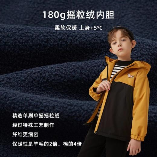 【2025反季抄底清仓】龙之涵 亲子款儿撞色防风保暖冲锋衣棉服 中大童秋冬加厚保暖外套棉衣 A类标准 商品图4