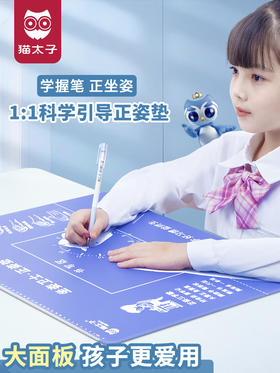 猫太子正姿垫小学生坐姿纠正儿童预防近视暖桌垫视力保护器