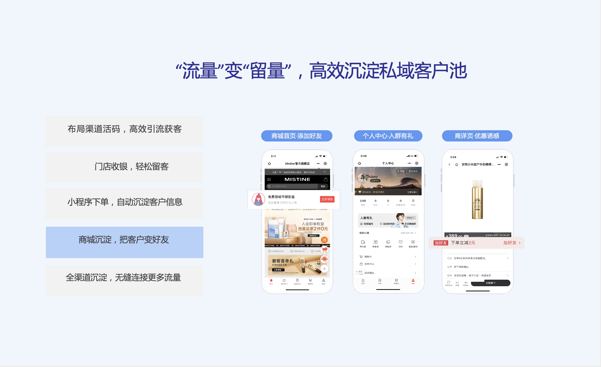 商城沉淀，把客户变好友