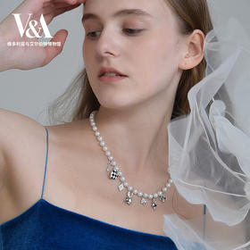 V&A博物馆爱丽丝漫游奇境系列卡牌风珍珠项链手链耳环