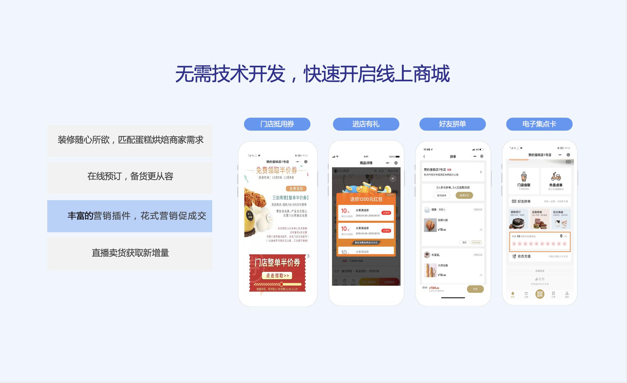 丰富的营销插件,花式营销促成交