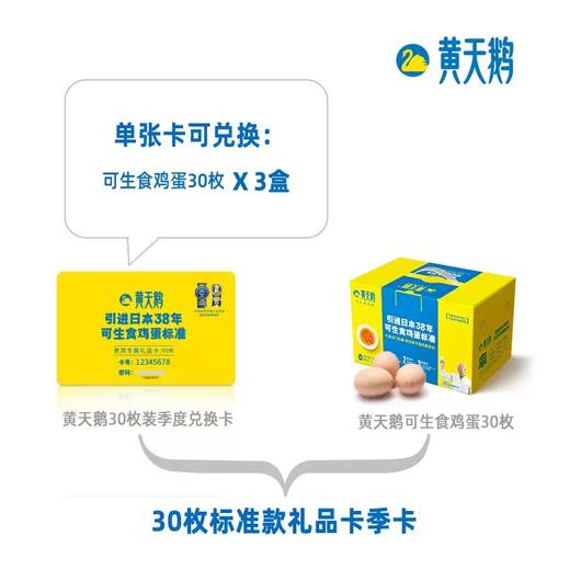 LYX黄天鹅鸡蛋礼品卡季卡30枚*3盒 / 年卡30枚*12盒（售出不退不换，下单后4-5天发货） 商品图4