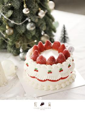 手绘樱桃草莓蛋糕