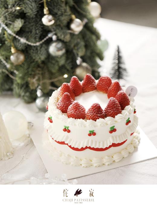 手绘樱桃草莓蛋糕 商品图0