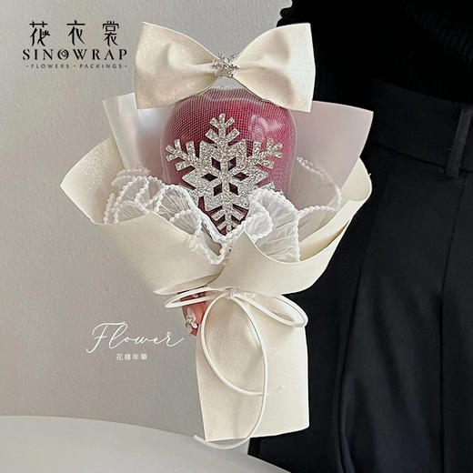 网红金粉布--圣诞无纺布雪花--雪花片 商品图6