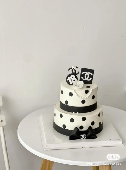 COCO香奈儿双层女王范主题蛋糕，全部翻糖装饰可食用，需提前48小时预订 商品图3