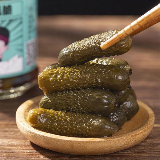 「鲜脆爽口下饭」海浪呱呱脆腌制荷兰小瓜/小黄瓜 180g/瓶 经典酱香味/酸甜味/鲜辣味 美味酱菜  商品图6