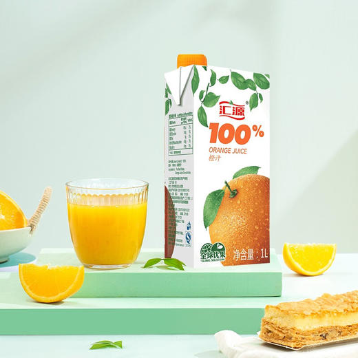 汇源果汁 100%橙汁1Lx5盒浓缩果汁饮料整箱礼盒装 商品图5