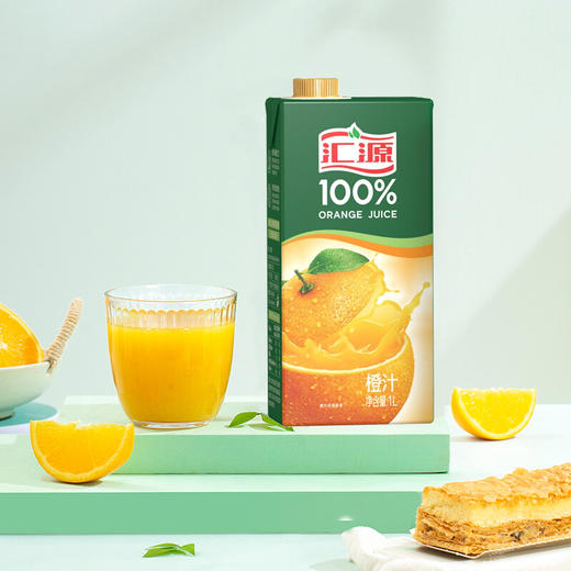 汇源果汁 100%橙汁1Lx5盒浓缩果汁饮料整箱礼盒装 商品图3