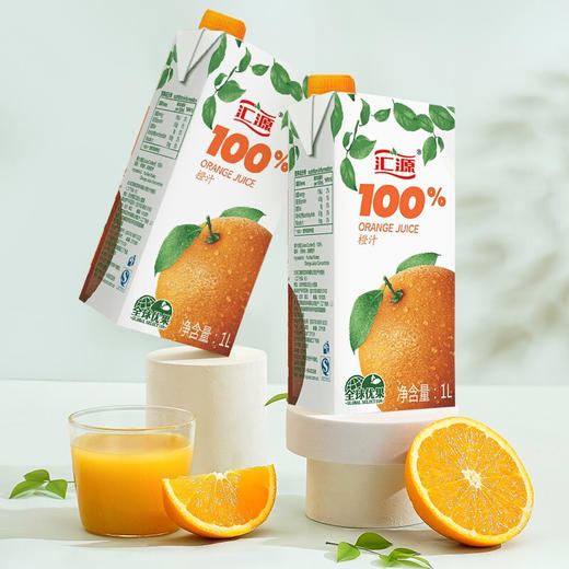 汇源果汁 100%橙汁1Lx5盒浓缩果汁饮料整箱礼盒装 商品图4
