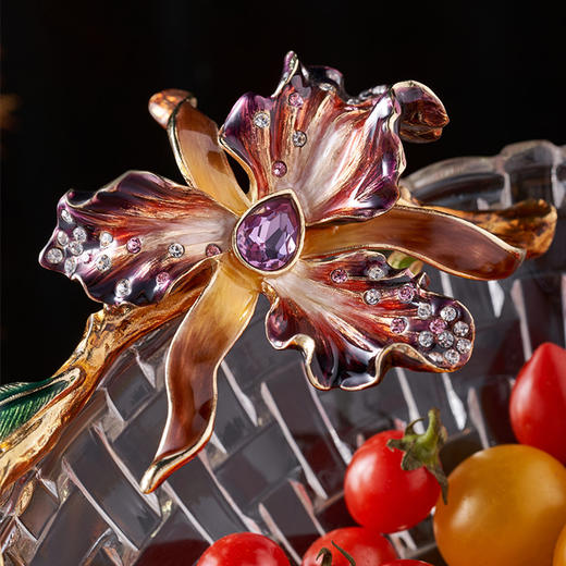 罗比罗丹珐琅彩蝶恋花果盘创意果盘家用客厅茶几家居果碟 商品图3