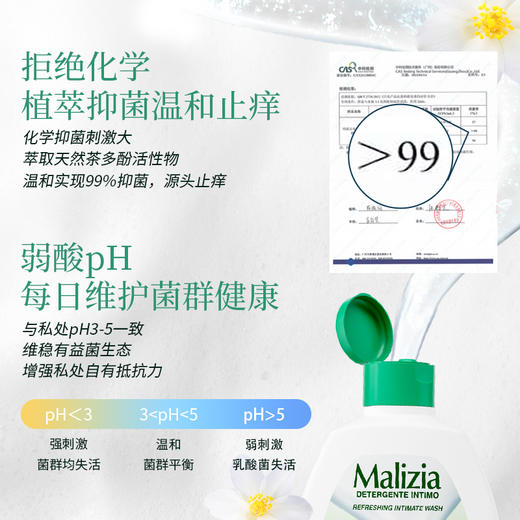 「赶走异味！」意大利进口 玛莉吉亚私处护理液 男女款 200ml/瓶【赠：护理液 洋甘菊小样*2/*4】 商品图13