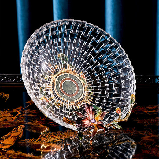 罗比罗丹珐琅彩蝶恋花果盘创意果盘家用客厅茶几家居果碟 商品图5