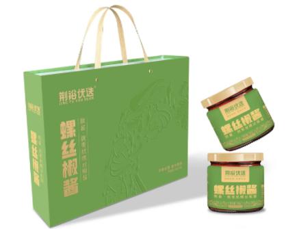 荆裕优选蒜蓉螺丝椒酱礼盒装220g*6瓶 商品图0