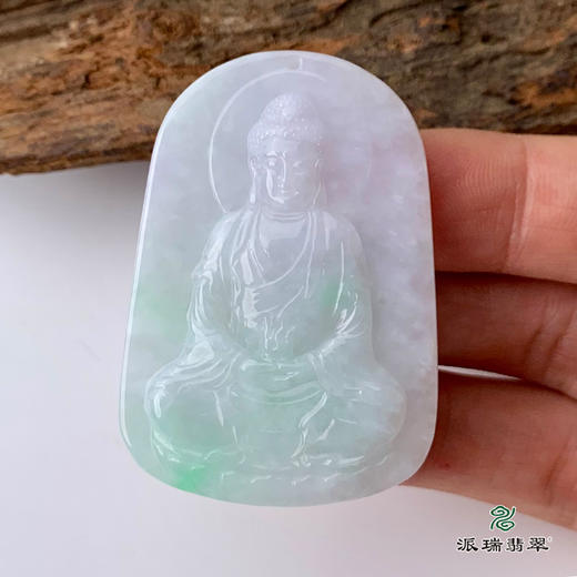 派瑞翡翠 翡翠挂件 大日如来 糯种 绿色 商品图1