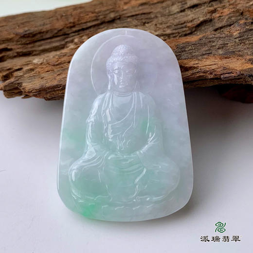 派瑞翡翠 翡翠挂件 大日如来 糯种 绿色 商品图2