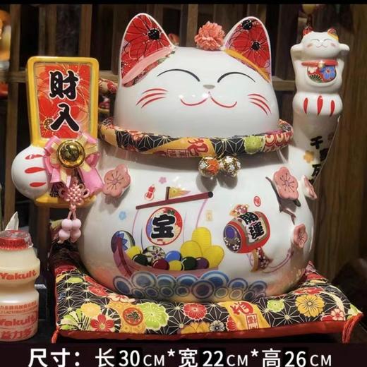 9寸加大号招财猫存钱罐开业礼生日礼物摆件家居创意陶瓷 商品图2