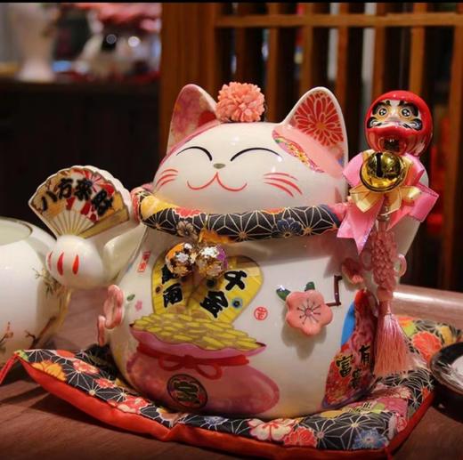 招财猫摆件开业店铺前台创意存钱罐家居客厅乔迁新居装饰陶瓷礼品招财猫存钱罐 商品图1
