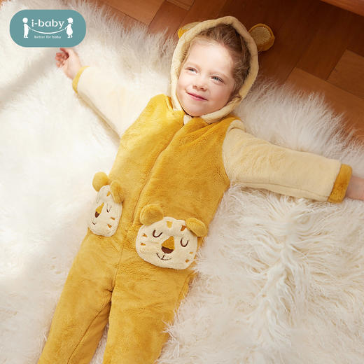 【40元秒杀】ibaby×outlast太空科技恒温牛奶绒儿童家居服可爱造型睡袍保暖卡通全家亲子装套装 商品图1
