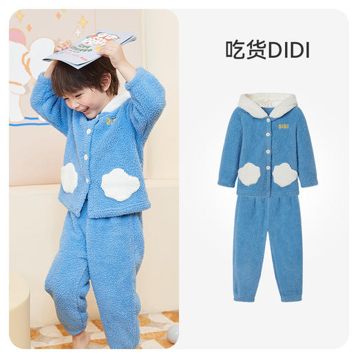 【断码清仓】ibaby×outlast太空科技恒温新风尚奈娃联名泰迪绒防静电家居服套装 萌趣造型款家居服睡衣【没货安排退款】 商品图6